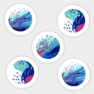 Dreaming of coral cays (I-III, circles) Sticker